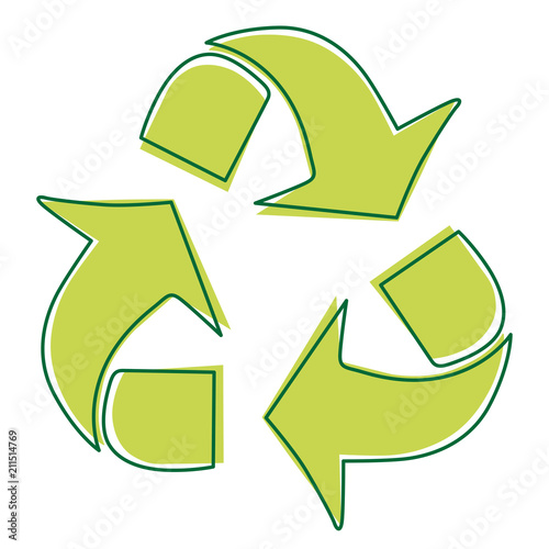 ECO Business Friendly Icon. Recycle symbol and flat icon. Vector illustration