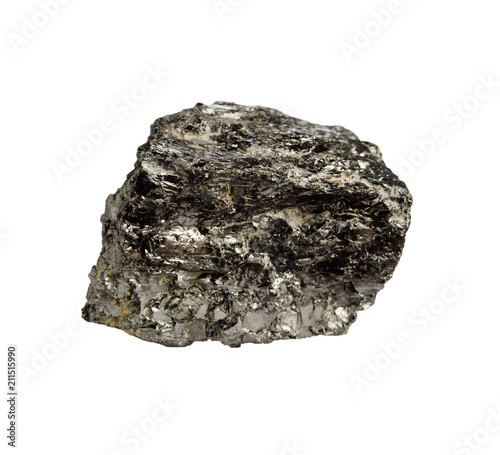 coal is fossilized on a white background