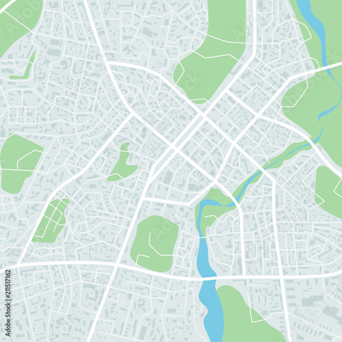 Abstract city map. City center scheme. City district plan pattern. Vector illustration