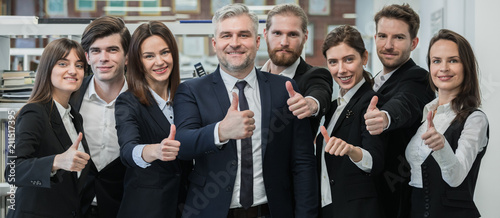 Group of friendly businesspeople