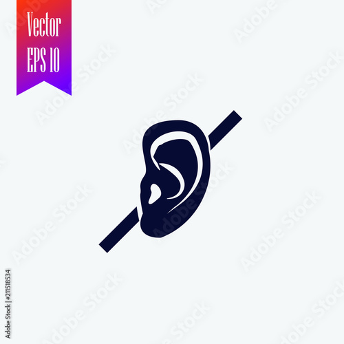 deaf icon vector