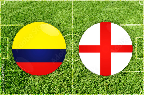 Illustration for Football match Colombia vs England