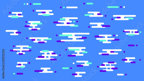 Flat Vector Clouds. Abstract Cloudsky. Template For Flat Design photo