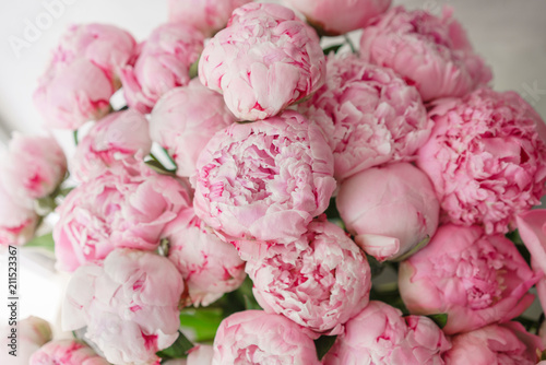Wallpaper. Lovely flowers pink peonies . Floral compositions, daylight.