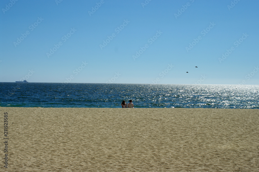 Fototapeta premium Couple contemplant le Pacifique