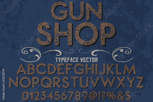 Vintage Font handcrafted vector named hipster	 Vintage Font handcrafted vector