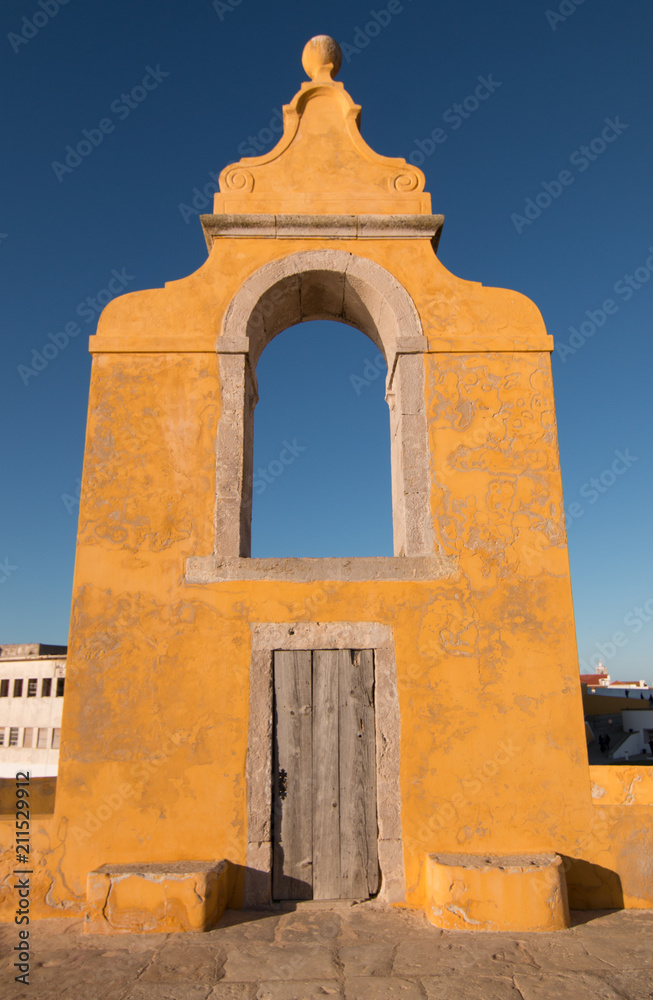 Detalle fortaleza de Peniche, Portugal
