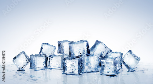 Ice Cubes - Cool Refreshing Crystals With Water Drops
