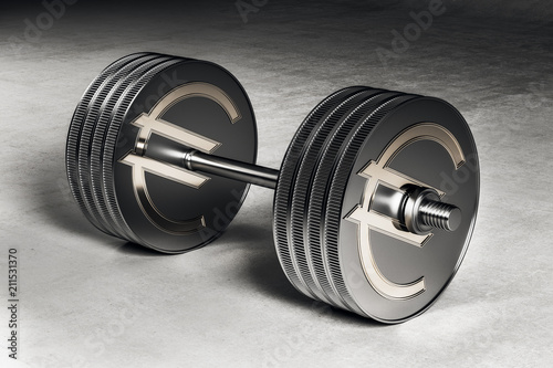 silver metal euro dumbbell