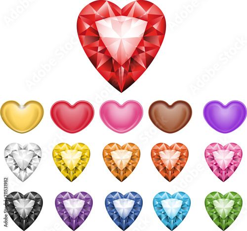 Herzen in verschiedenen Ausführungen