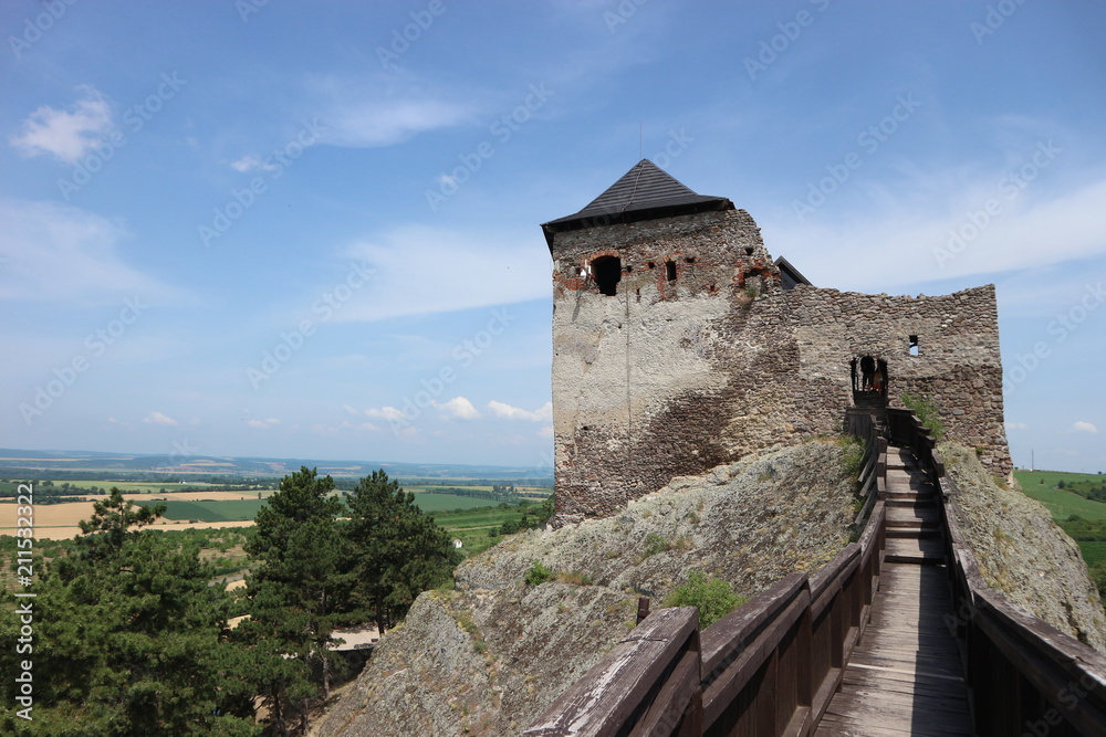 Fototapeta premium View to medieval Boldogko castle tower, Hungary