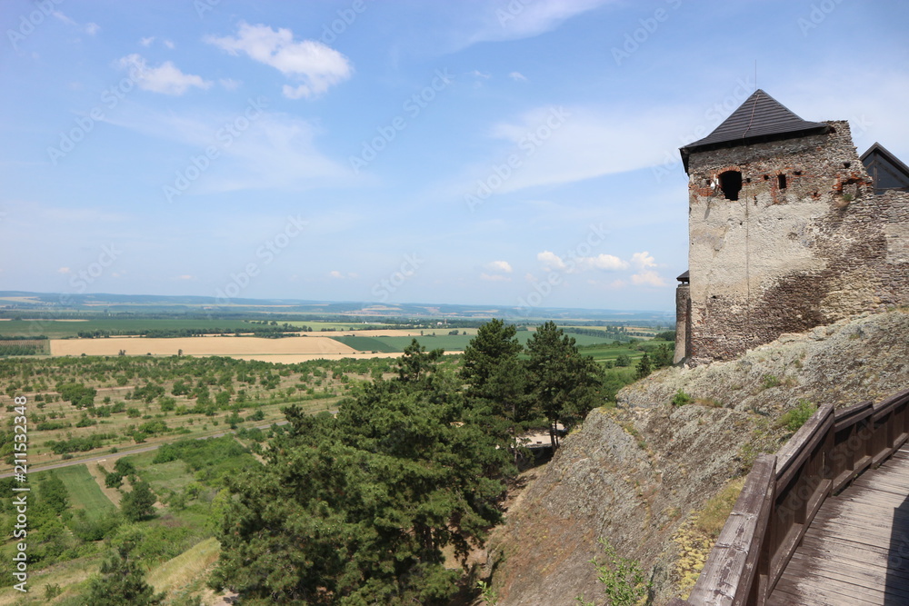 View to medieval Boldogko castle tower, Hungary