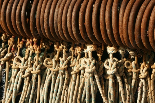 Fishingnet on fishingboat