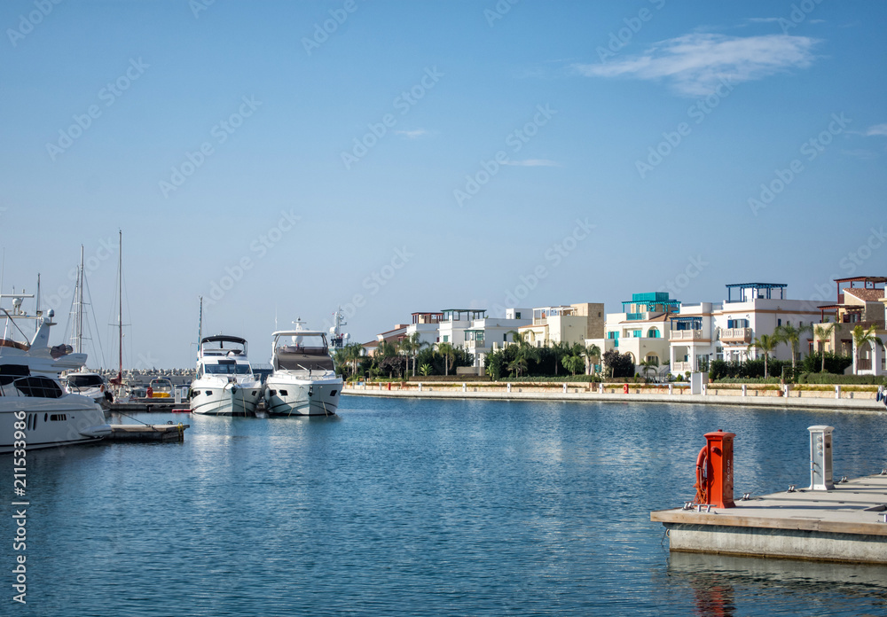 The beautiful Marina in Limassol city in Cyprus