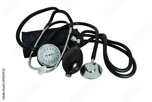 Estetoscópio para medir a pressão arterial e ouvir as pulsações cardiacas - medicina