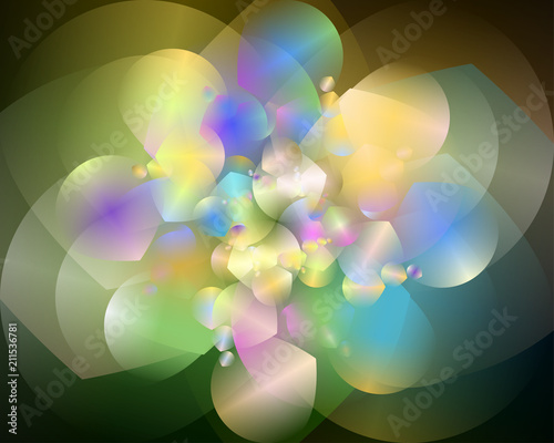 Abstract vector shape composed of simple elements