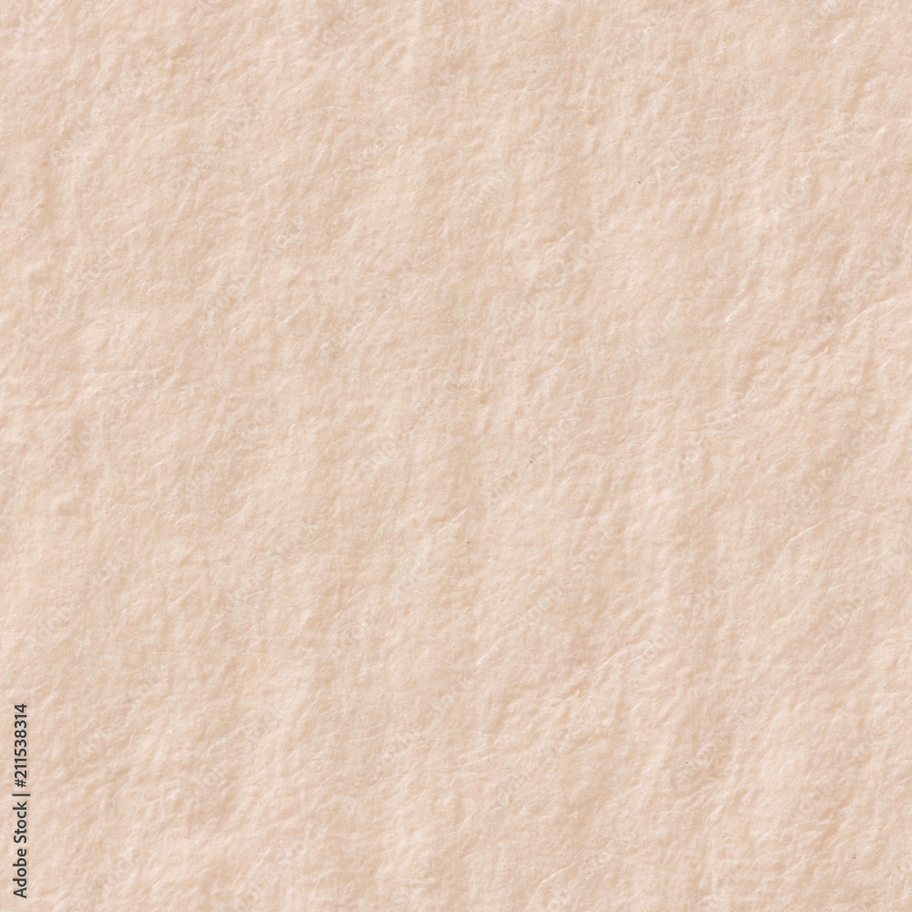 Simple light beige paper texture. Seamless square background, tile ready. - obrazy, fototapety, plakaty 