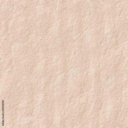 Simple light beige paper texture. Seamless square background, tile ready.