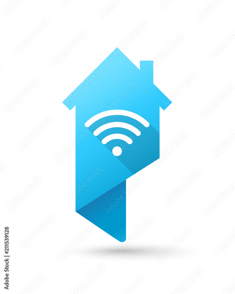 House and wi-fi signal as wireless technology concept. Map pin design. House and wi-fi signal as wireless technology concept. Map pin design.
