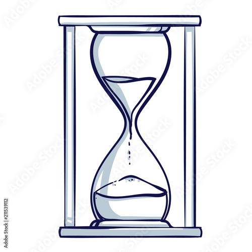 Hourglass icon. Hand drawn doodle cartoon vector illustration.