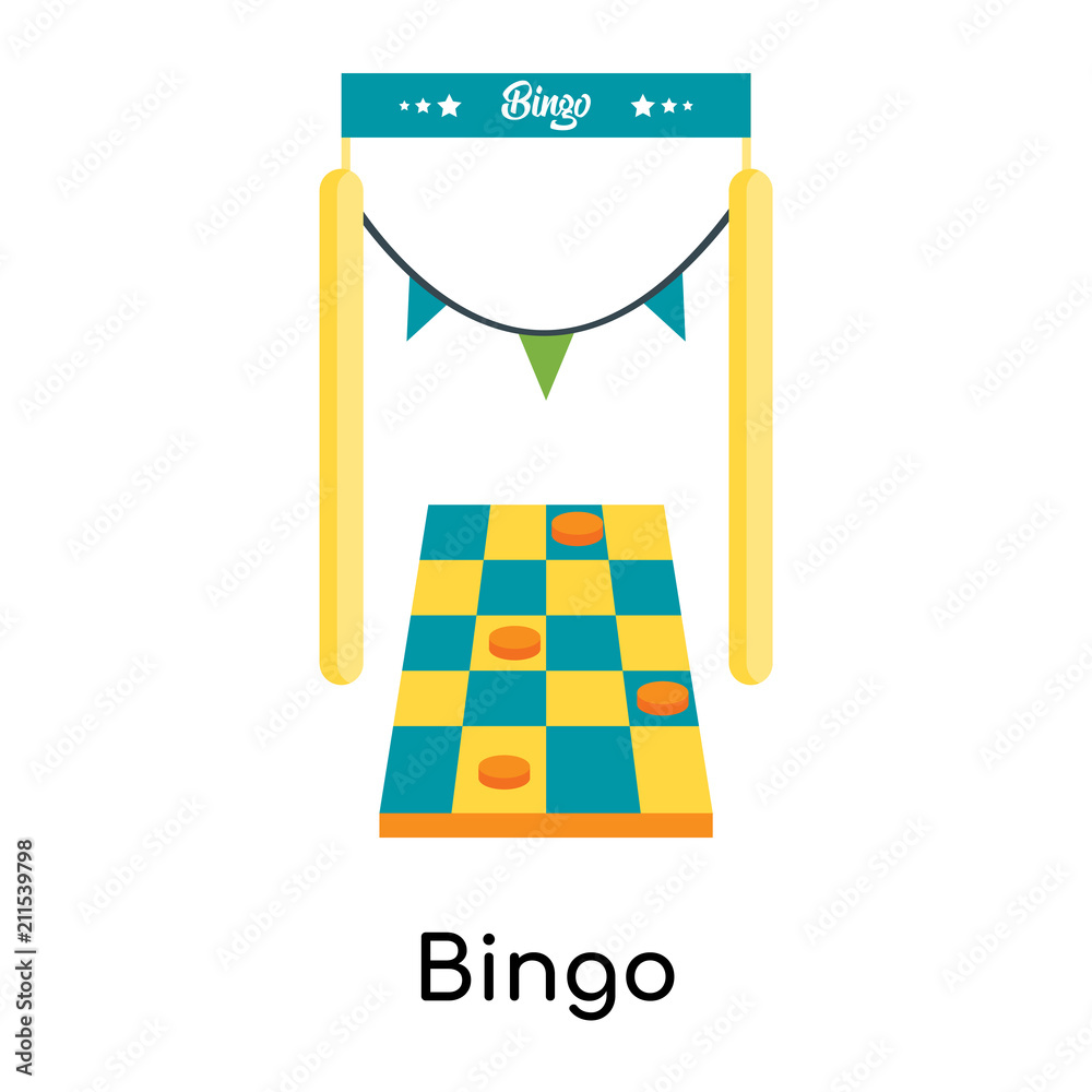 Bingo icon vector sign and symbol isolated on white background, Bingo ...