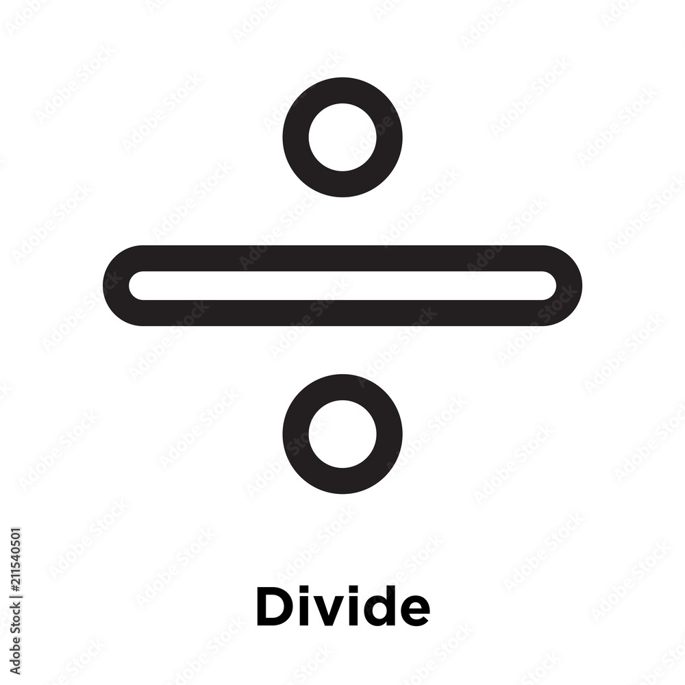 Divide icon vector sign and symbol isolated on white background, Divide logo concept Divide icon vector sign and symbol isolated on white background, Divide logo concept