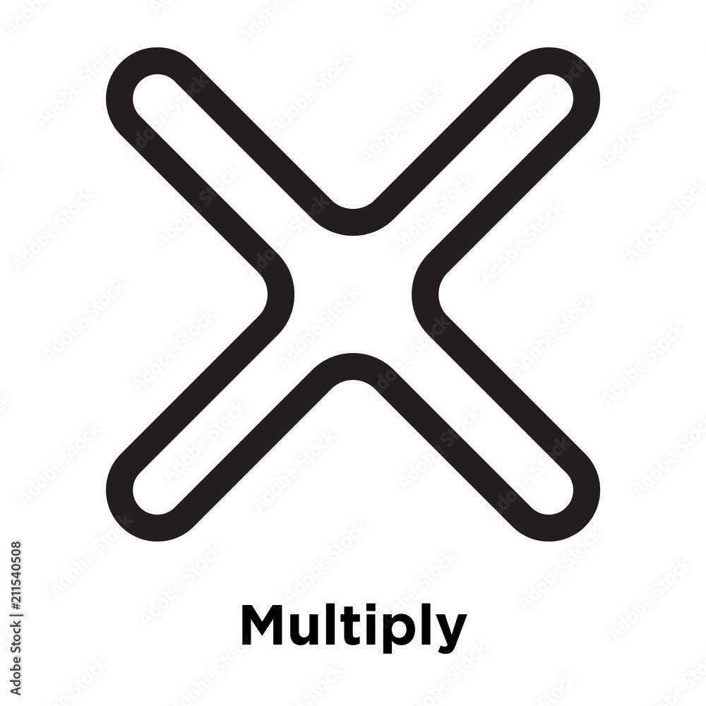 Multiply sign icon vector sign and symbol isolated on white background, Multiply sign logo concept Multiply sign icon vector sign and symbol isolated on white background, Multiply sign logo concept