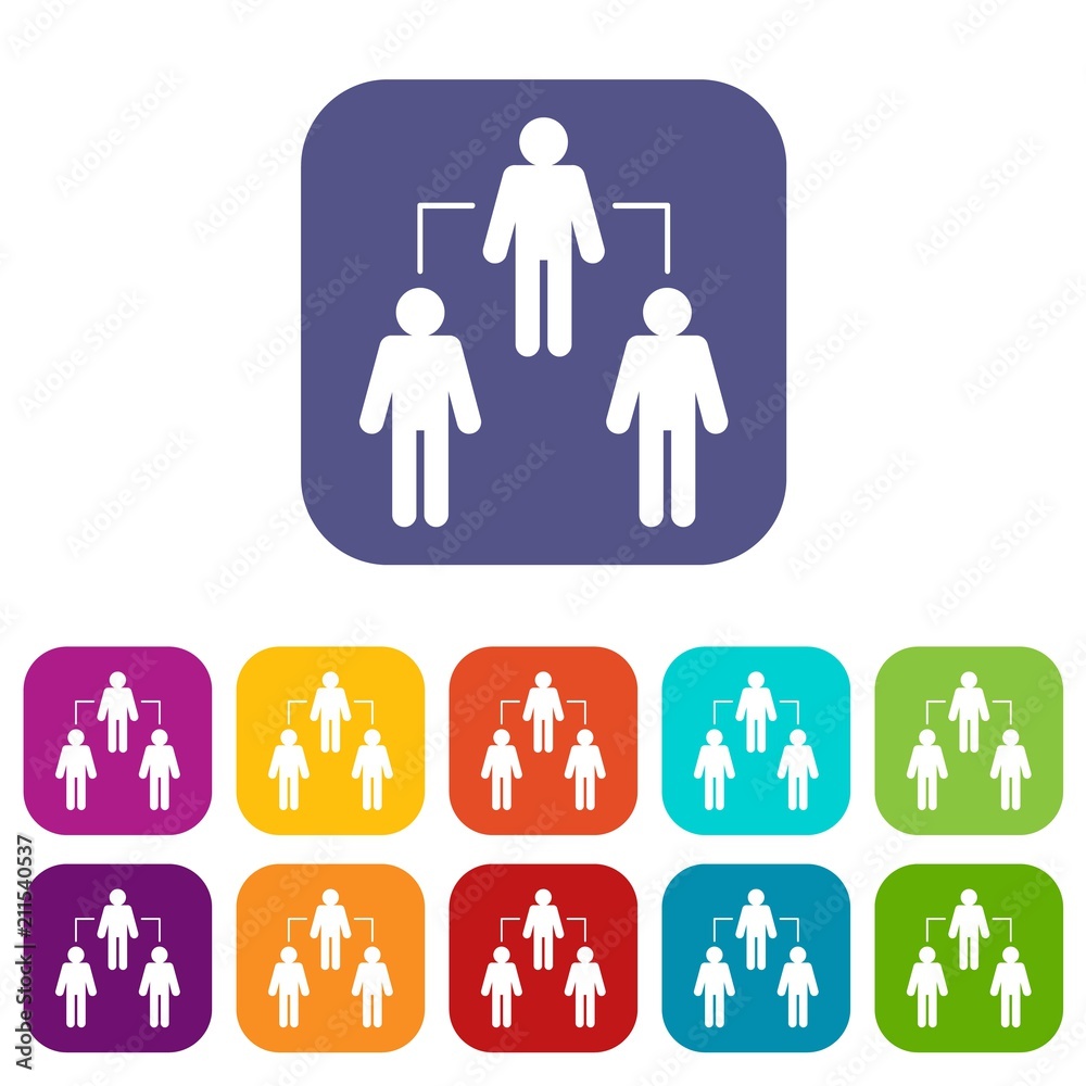 Social network social network icons set vector illustration in flat style in colors red, blue, green, and other Social network social network icons set vector illustration in flat style in colors red, blue, green, and other