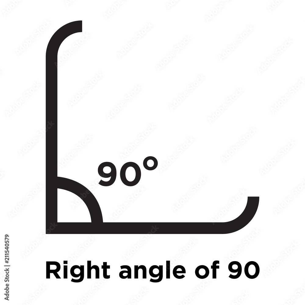 Angle 90 degrees icon Royalty Free Vector Image