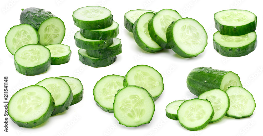 Cucumber collection isolated Cucumber collection isolated