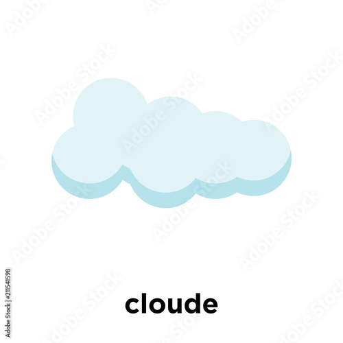 cloude icon vector sign and symbol isolated on white background, cloude logo concept