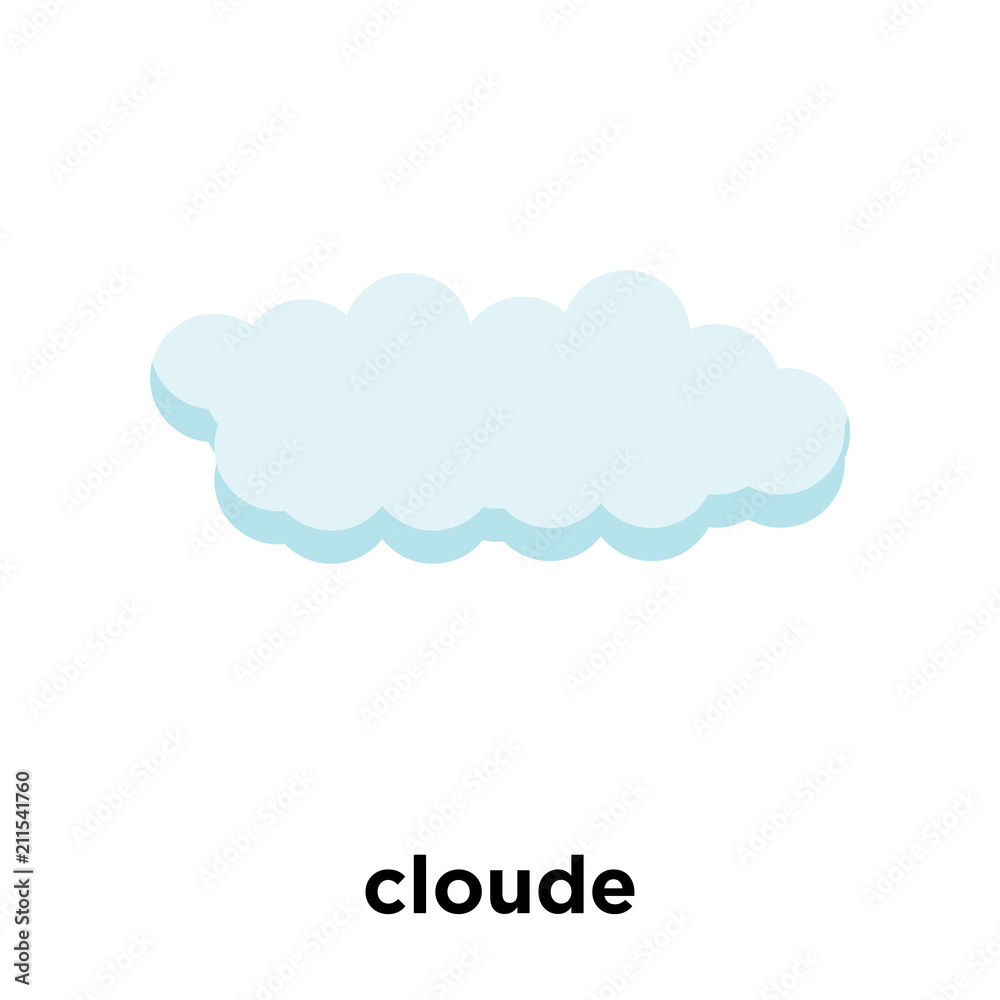 cloude icon vector sign and symbol isolated on white background, cloude logo concept