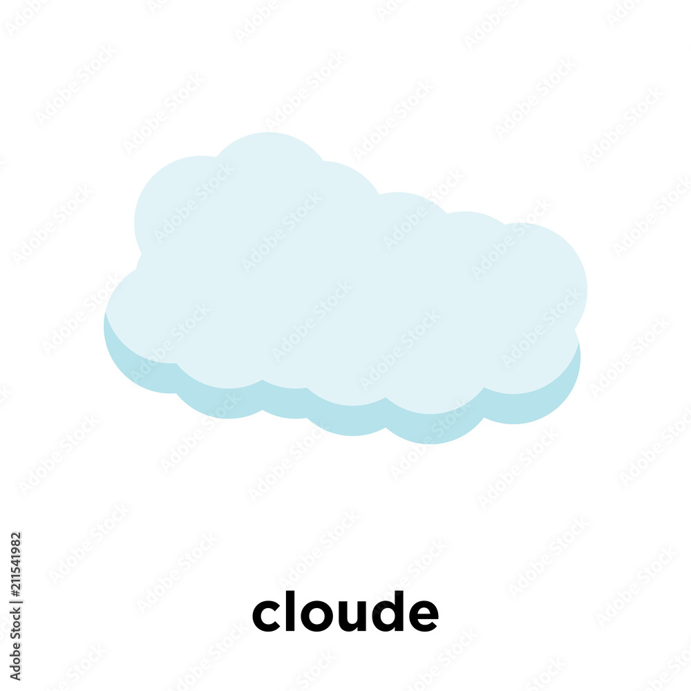 cloude icon vector sign and symbol isolated on white background, cloude logo concept