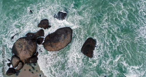 Stones and waves in Rio de Janeiro - Beach of Abricó photo