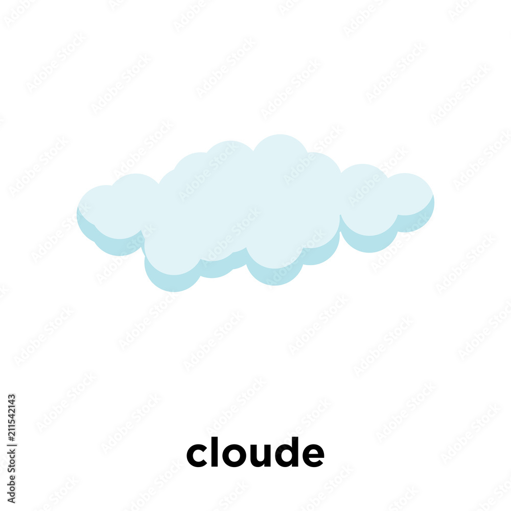 cloude icon vector sign and symbol isolated on white background, cloude logo concept cloude icon vector sign and symbol isolated on white background, cloude logo concept
