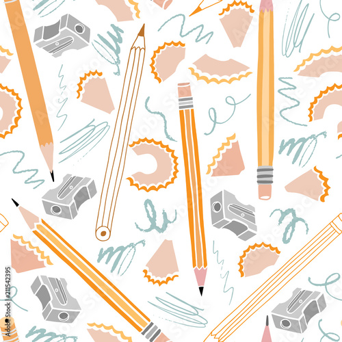 Vector pencil seamless pattern