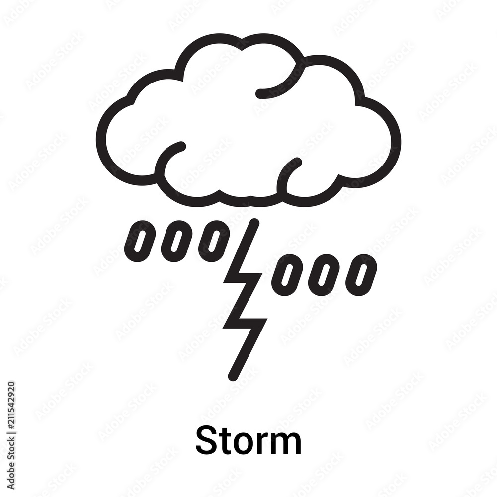 Storm icon vector sign and symbol isolated on white background, Storm logo concept Storm icon vector sign and symbol isolated on white background, Storm logo concept