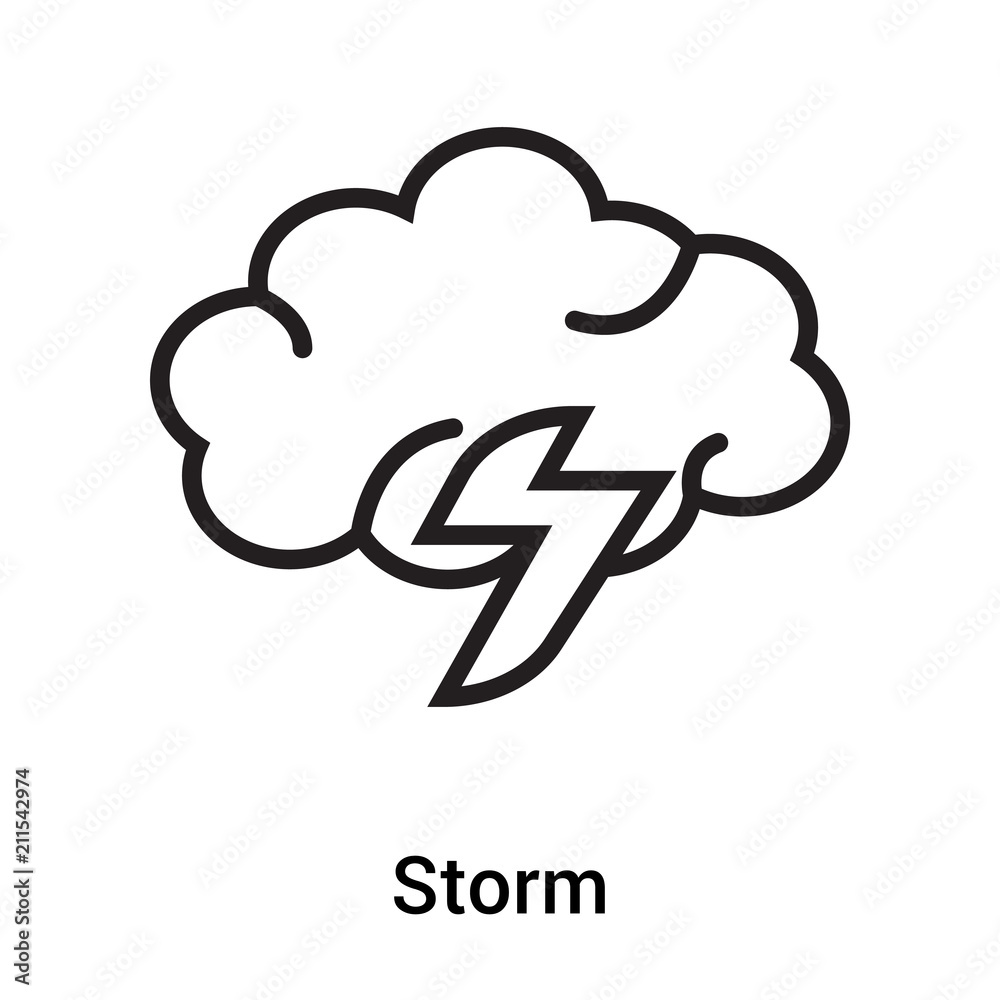 Storm icon vector sign and symbol isolated on white background, Storm logo concept Storm icon vector sign and symbol isolated on white background, Storm logo concept