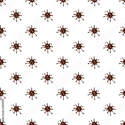 Spot of dark chocolate pattern seamless repeat in cartoon style vector illustration