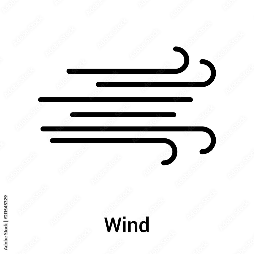 Wind icon vector sign and symbol isolated on white background, Wind logo concept Wind icon vector sign and symbol isolated on white background, Wind logo concept
