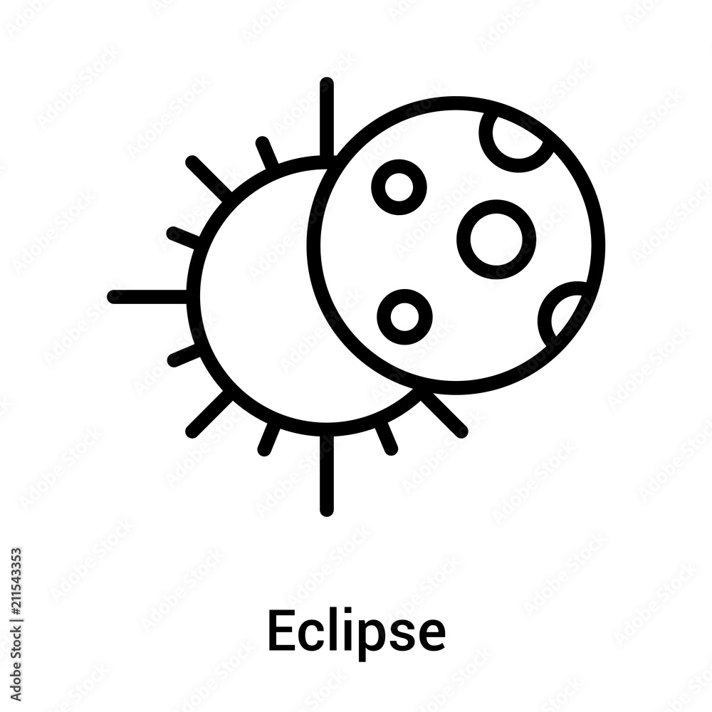Eclipse icon vector sign and symbol isolated on white background, Eclipse logo concept Eclipse icon vector sign and symbol isolated on white background, Eclipse logo concept