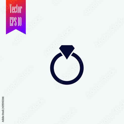 dimond ring icon vector