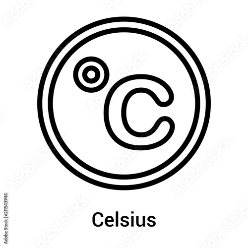 Celsius icon vector sign and symbol isolated on white background, Celsius logo concept