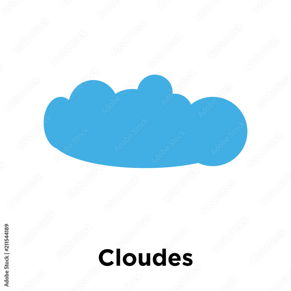 Cloudes icon vector sign and symbol isolated on white background, Cloudes logo concept