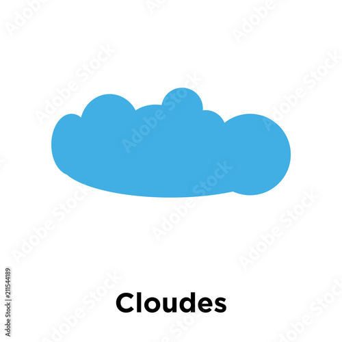 Cloudes icon vector sign and symbol isolated on white background, Cloudes logo concept