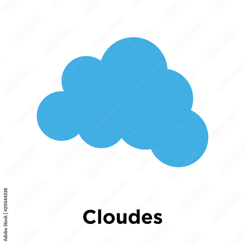 Cloudes icon vector sign and symbol isolated on white background, Cloudes logo concept