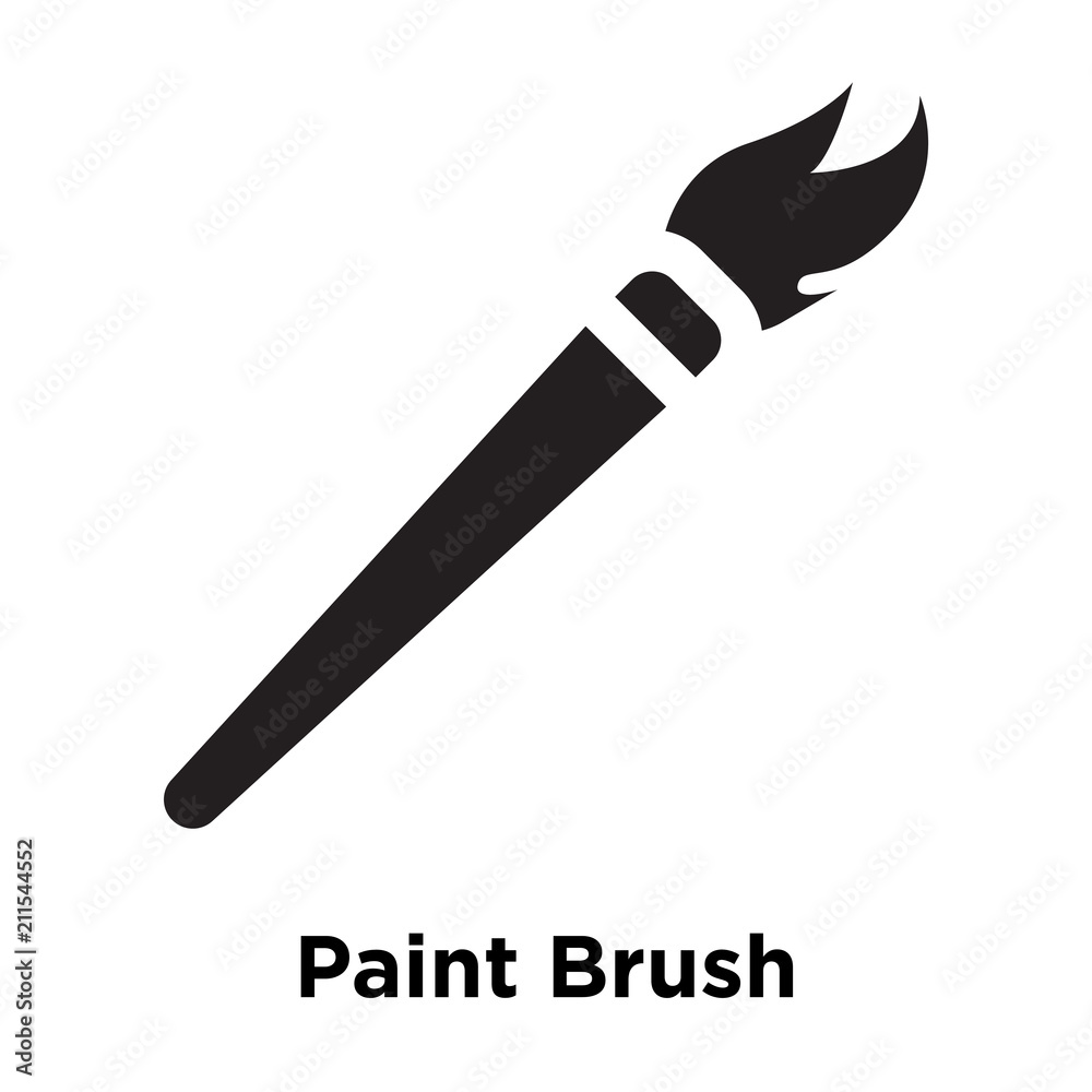 Paint Brush icon vector sign and symbol isolated on white background, Paint Brush logo concept