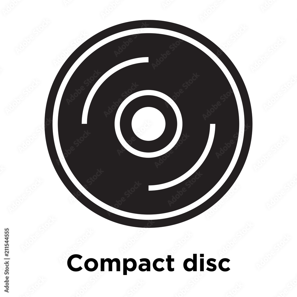 Vecteur Stock Compact disc icon vector sign and symbol isolated on white  background, Compact disc logo concept | Adobe Stock