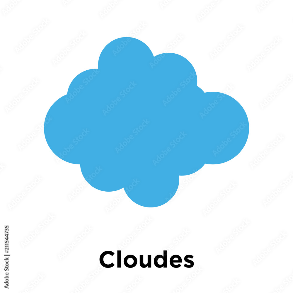 Cloudes icon vector sign and symbol isolated on white background, Cloudes logo concept