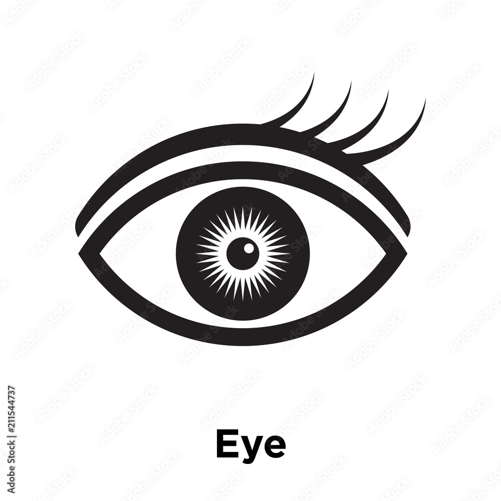 Eye icon vector sign and symbol isolated on white background, Eye logo concept Eye icon vector sign and symbol isolated on white background, Eye logo concept